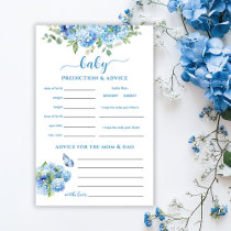 Blue Hydrangea Prediction and Advice Game Card