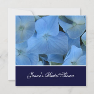 Blue hydrangea/romantic bridal shower/wedding invitation