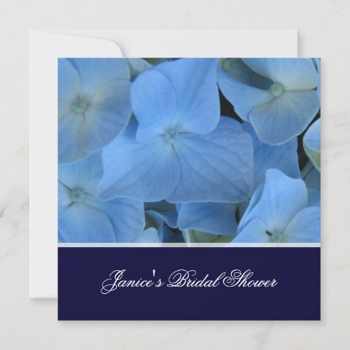 Blue hydrangea/romantic bridal shower/wedding personalized announcement