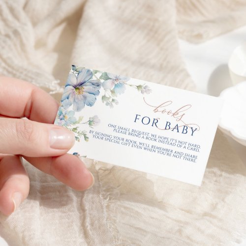 Blue Hydrangea  Rose Book for Baby Enclosure Card