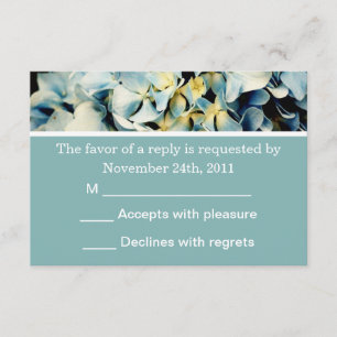Blue Hydrangea RSVP Cards Invites