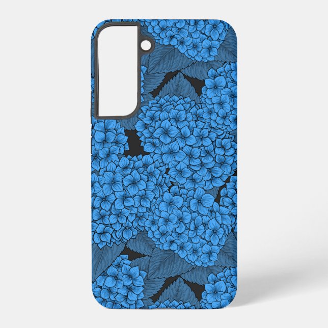 Blue hydrangea samsung galaxy case (Back)