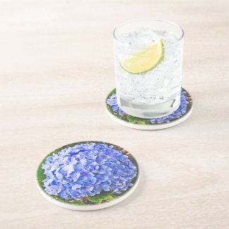 BLUE HYDRANGEA SANDSTONE COASTER