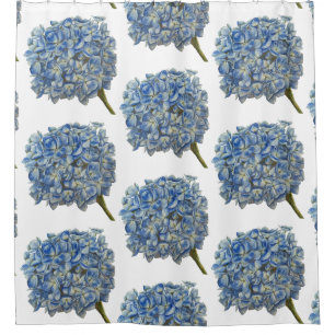 Blue Hydrangea Shower Curtain
