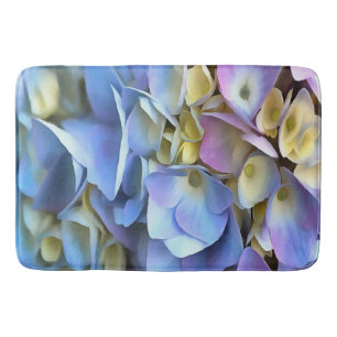 Blue Hydrangea Shrub Artistic Bossom Bathroom Mat