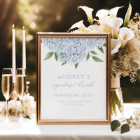 Blue Hydrangea Signature Drink Bar Sign