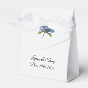 Blue Hydrangea Single Stem Theme Favor Box
