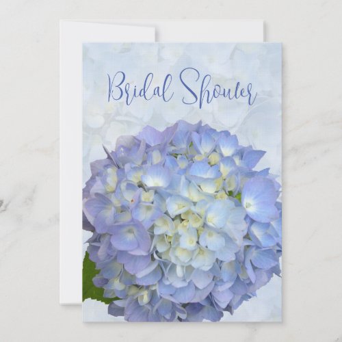 Blue Hydrangea Small Bridal Shower Invitation