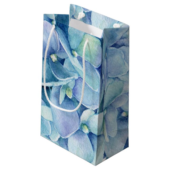 Blue Hydrangea Small Gift Bag (Back Angled)