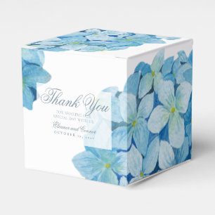 Blue Hydrangea Sophisticated Wedding Favor Box