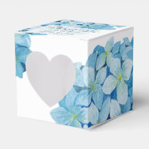 Blue Hydrangea Sophisticated Wedding Favor Box