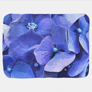 BLUE HYDRANGEA SWADDLE BLANKET