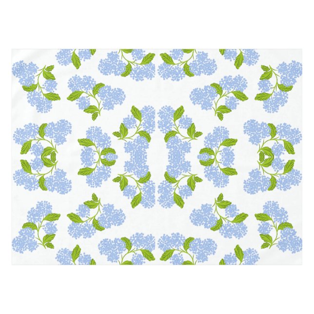 Blue Hydrangea Tablecloth (Front (Horizontal))