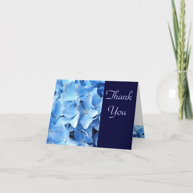 Blue Hydrangea Thank You Card 4 (Front)