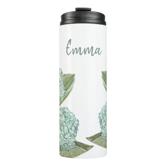 Blue Hydrangea Thermal Tumbler (Front)