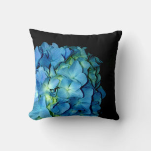 Blue Hydrangea Throw Pillow
