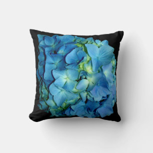 Blue Hydrangea Throw Pillow