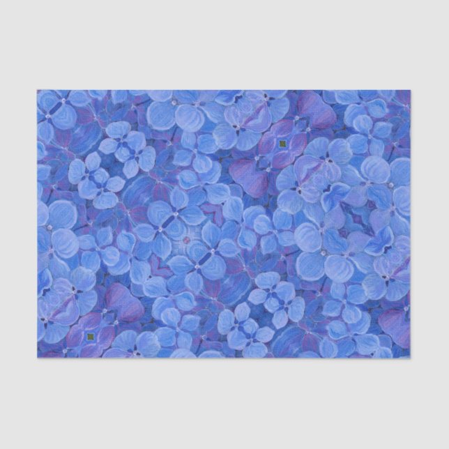 Blue Hydrangea Tissue Paper (Front)