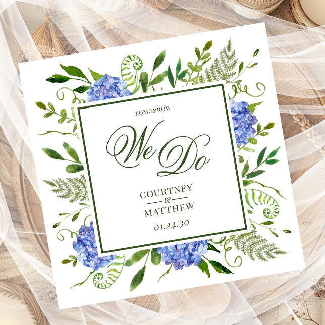 Blue Hydrangea Tomorrow We Do Paper Dinner Napkins (Creator Uploaded)