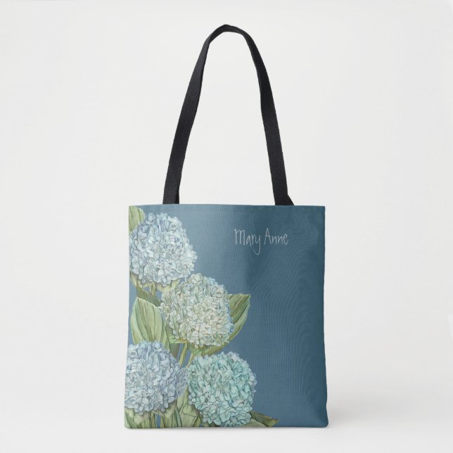 Blue Hydrangea Tote Bag (Front)