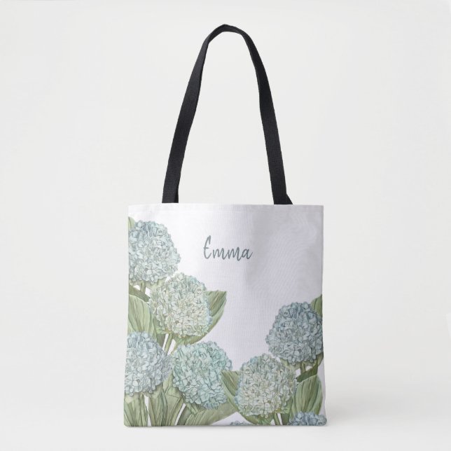 Blue Hydrangea Tote Bag (Front)