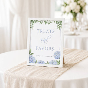 Blue Hydrangea Treats and Favors Wedding Poster