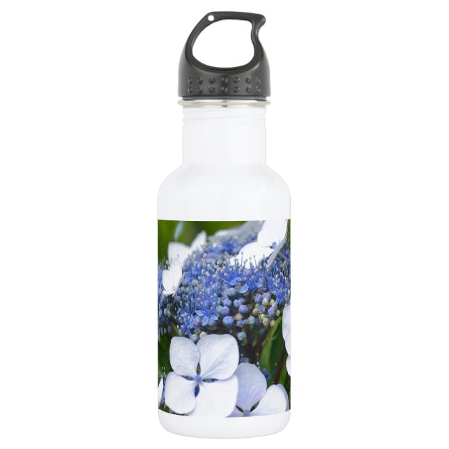Blue Hydrangea Water Bottle (Front)