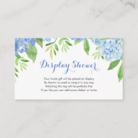 Blue Hydrangea Watercolor Bridal Display Shower