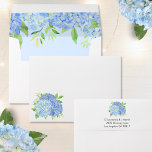 Blue Hydrangea Watercolor Floral Wedding Envelope<br><div class="desc">These envelopes feature watercolor blue hydrangeas and greenery foliage. They have been designed to compliment the matching invitations. These invitation envelopes are part of a collection which includes a range of matching wedding and bridal shower stationery. Please visit the collection pages in our store to see the full range.</div>
