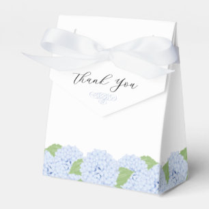 Blue Hydrangea Watercolor Wedding Favor Boxes
