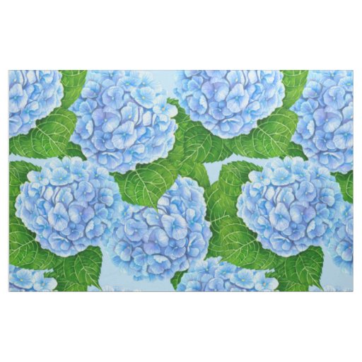 Hand-painted Blue Hydrangea and Forget Me Not Flower Botanical