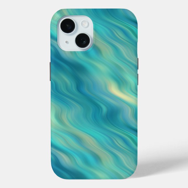 Blue Hydrangea Wavy Texture Case-Mate iPhone Case (Back)
