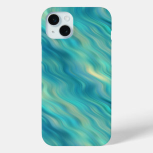 Blue Hydrangea Wavy Texture iPhone 15 Plus Case