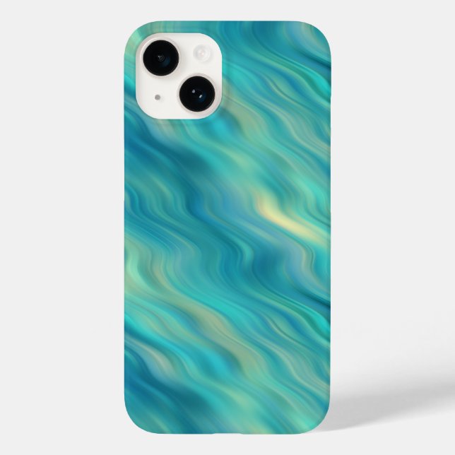 Blue Hydrangea Wavy Texture Case-Mate iPhone Case (Back)