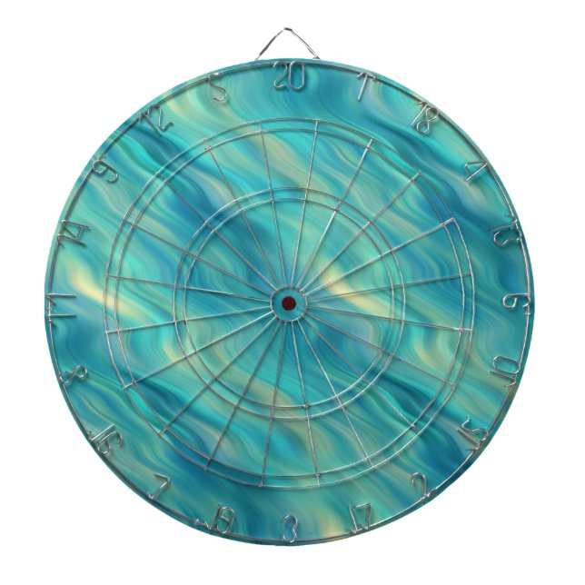 Blue Hydrangea Wavy Texture Dart Board (Front)