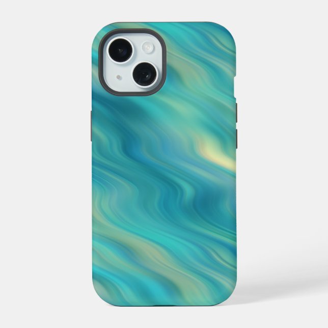 Blue Hydrangea Wavy Texture Iphone Case (Back)
