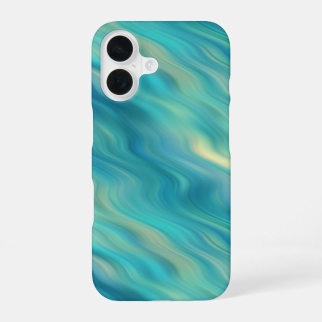 Blue Hydrangea Wavy Texture Iphone Case (Back)