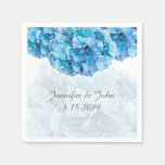 Blue Hydrangea Wedding Collection Napkins at Zazzle