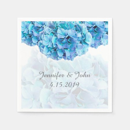 Blue Hydrangea Wedding Collection Napkins
