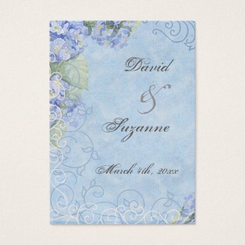 Blue Hydrangea - Wedding Favor Gift Tags Business Card
