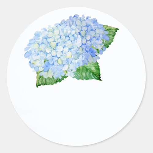 Blue Hydrangea Wedding Favor Stickers