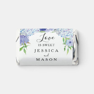 Blue Hydrangea Wedding Favors Chocolate Candy