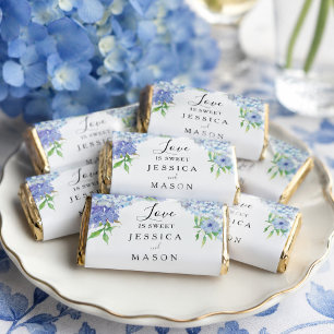 Blue Hydrangea Wedding Favors Chocolate Candy