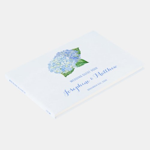 Blue Hydrangea Wedding Guest Book