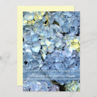 Blue Hydrangea Wedding Invitation