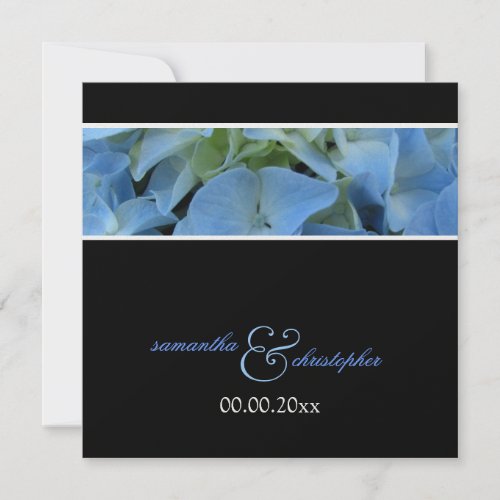 Blue Hydrangea wedding Invitations