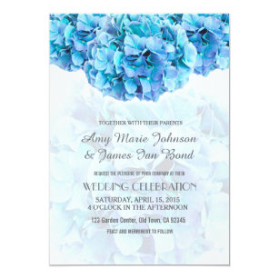 hydrangea wedding invitations zazzle