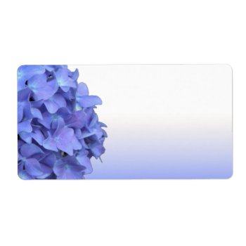 Blue Hydrangea Wedding Labels by photoinspiration at Zazzle