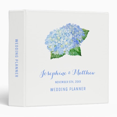 Blue Hydrangea Wedding Planner Binder