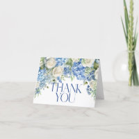 Blue Hydrangea White Roses Watercolor Floral